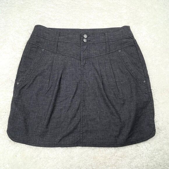 Prana Lizabeth Skirt Charcoal Gray NEW - Picture 2 of 15